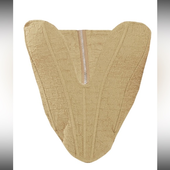 NWT PLT Olive Textured plunged corset Size 4 - Picture 6 of 6